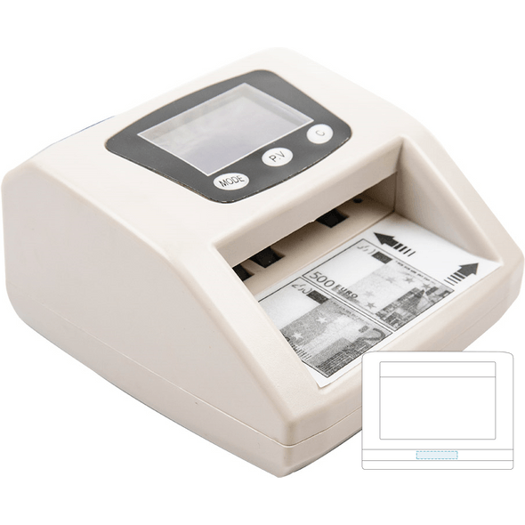 Counterfeit Euro Banknote Detector Ac220-240V White Plastic